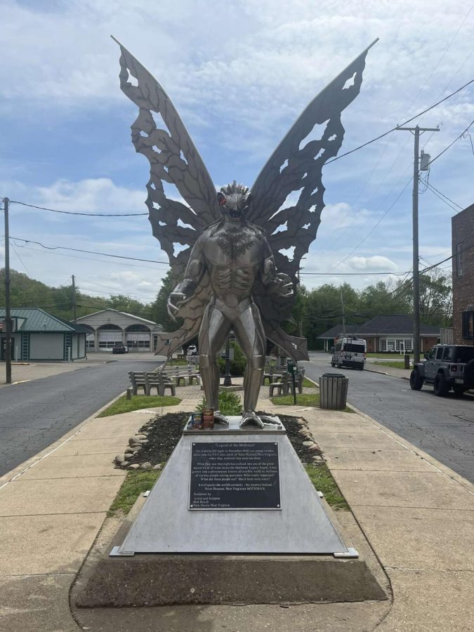 A+statue+stands+in+Point+Pleasant+as+a+reminder+of+the+ominous+Mothman+legend.+There+is+even+a+town+festival+celebrating+the+creature.