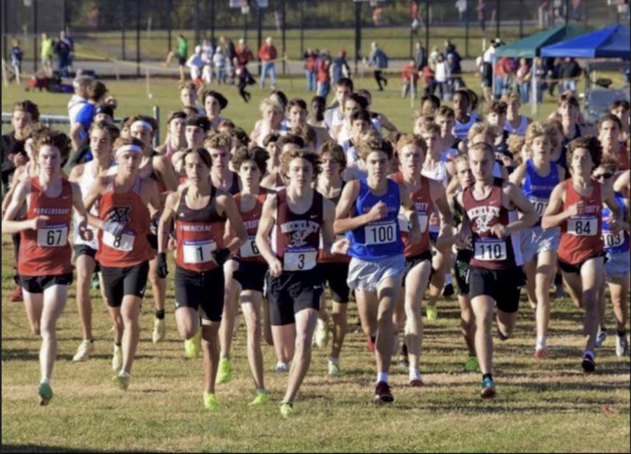 WWHS+boys+cross-country+race+to+the+finish+line.