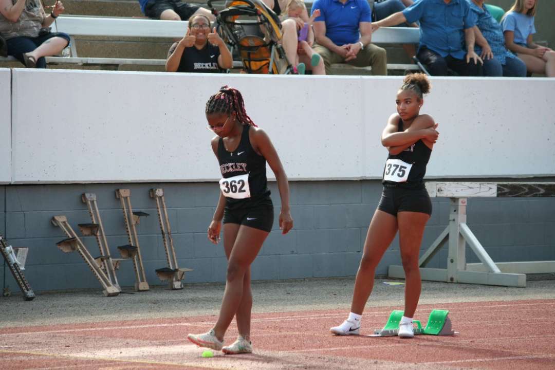 Woodrow Wilson High Schools female track team runs towards a great season.
Pictured: Nevaeh Howard, Lexi Thomas 